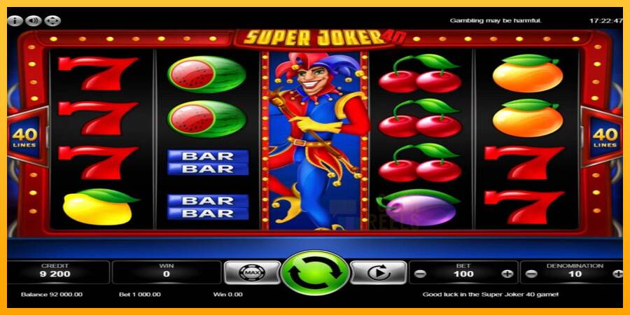 Super Joker 40 macchina da gioco per soldi, immagine 4