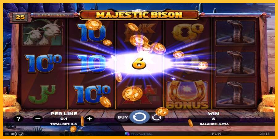 Majestic Bison macchina da gioco per soldi, immagine 3