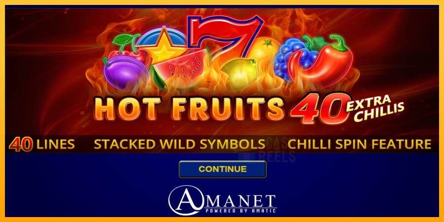 Hot Fruits 40 Extra Chillis macchina da gioco per soldi, immagine 1