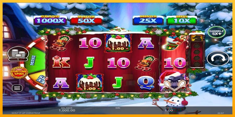 Wolf It Up Christmas macchina da gioco per soldi, immagine 2