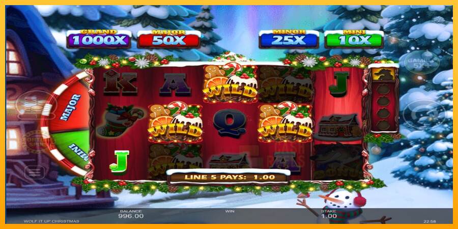 Wolf It Up Christmas macchina da gioco per soldi, immagine 4