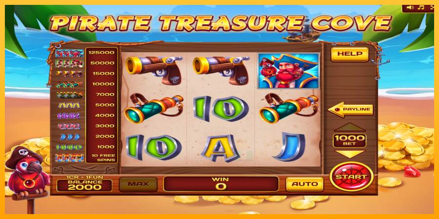 Pirate Treasure Cove 3x3 macchina da gioco per soldi, immagine 3