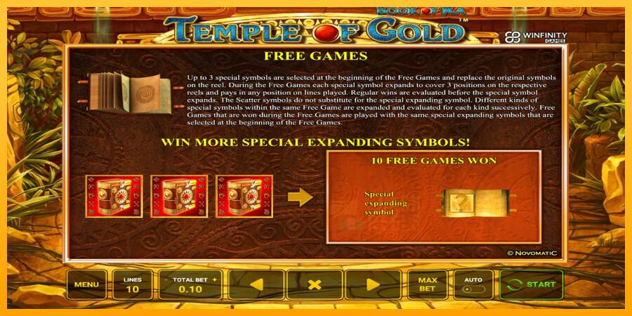 Book of Ra Temple of Gold macchina da gioco per soldi, immagine 4