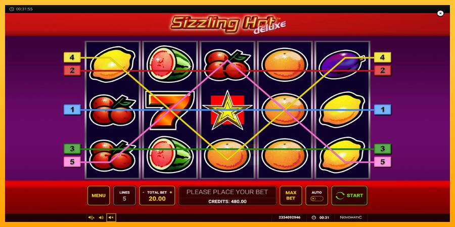 Sizzling Hot Deluxe macchina da gioco per soldi, immagine 3