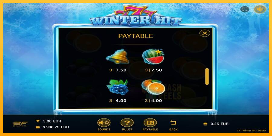 777 Winter Hit macchina da gioco per soldi, immagine 4