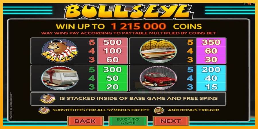 Bullseye macchina da gioco per soldi, immagine 5