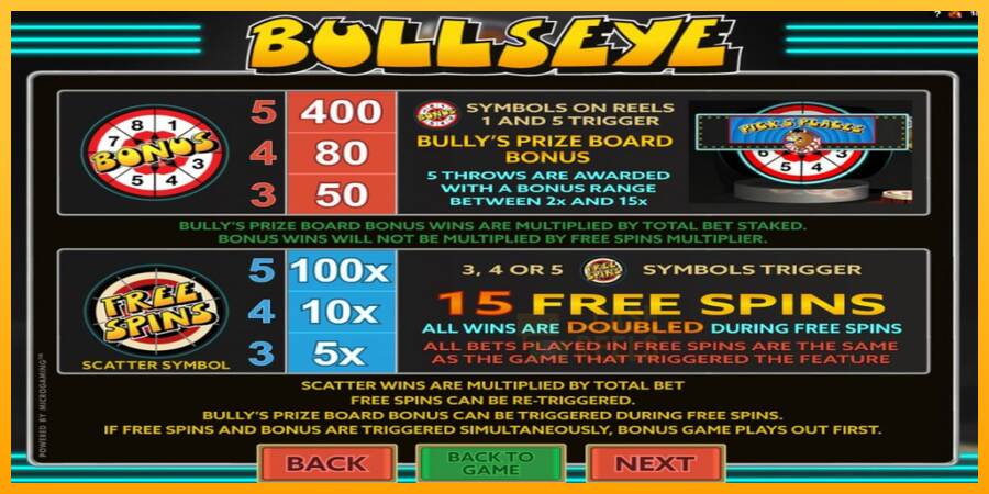 Bullseye macchina da gioco per soldi, immagine 7