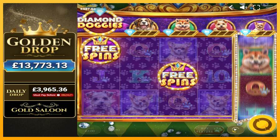 Diamond Doggies macchina da gioco per soldi, immagine 3