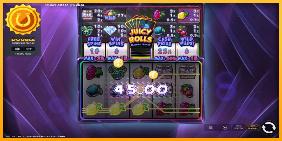 Juicy Rolls: Feature Frenzy macchina da gioco per soldi, immagine 3