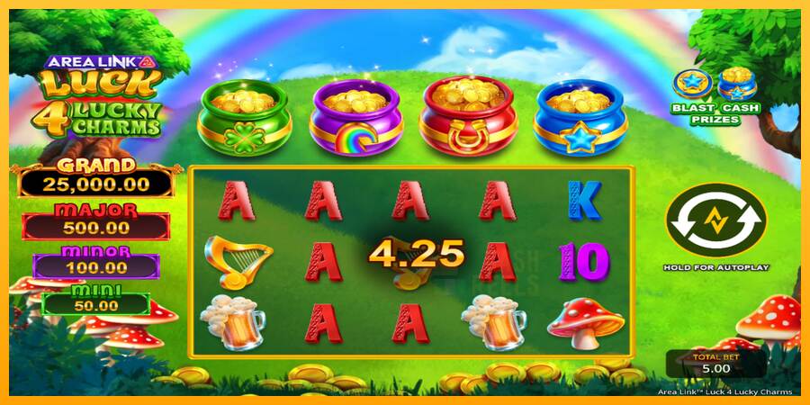 Area Link Luck 4 Lucky Charms macchina da gioco per soldi, immagine 3