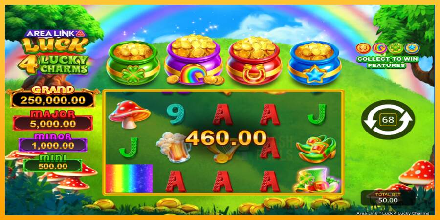 Area Link Luck 4 Lucky Charms macchina da gioco per soldi, immagine 6