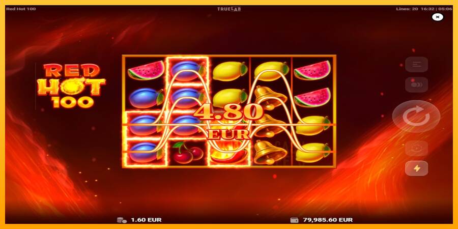 Red Hot 100 macchina da gioco per soldi, immagine 2