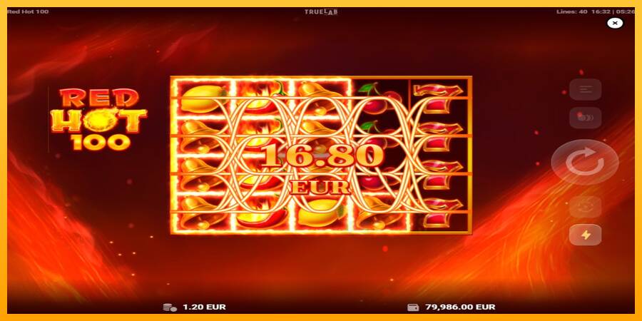 Red Hot 100 macchina da gioco per soldi, immagine 3