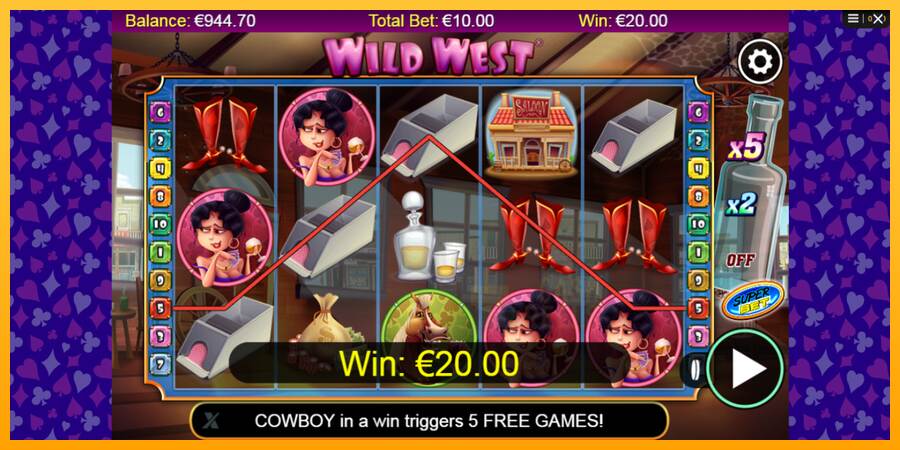 Wild West macchina da gioco per soldi, immagine 3