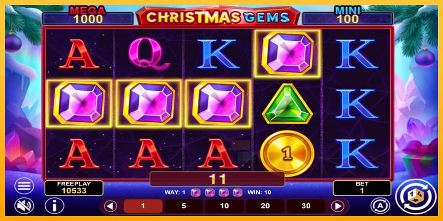 Christmas Gems Hold & Win macchina da gioco per soldi, immagine 4