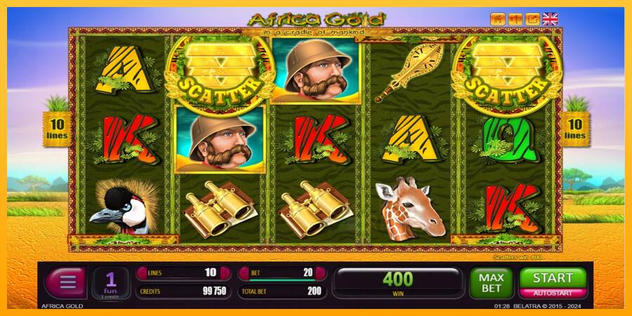 Africa Gold macchina da gioco per soldi, immagine 4