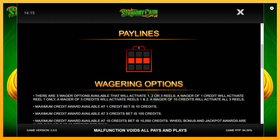 Straight Cash macchina da gioco per soldi, immagine 6