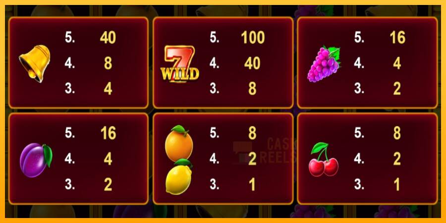 Cashn Fruits Fortune 100 macchina da gioco per soldi, immagine 4