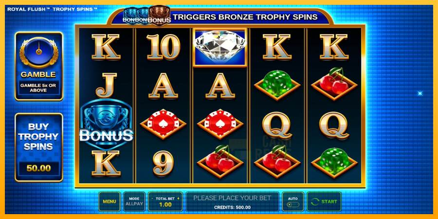 Royal Flush Trophy Spins macchina da gioco per soldi, immagine 1