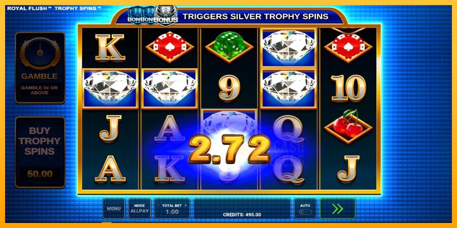 Royal Flush Trophy Spins macchina da gioco per soldi, immagine 2