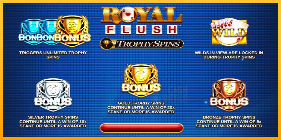 Royal Flush Trophy Spins macchina da gioco per soldi, immagine 3