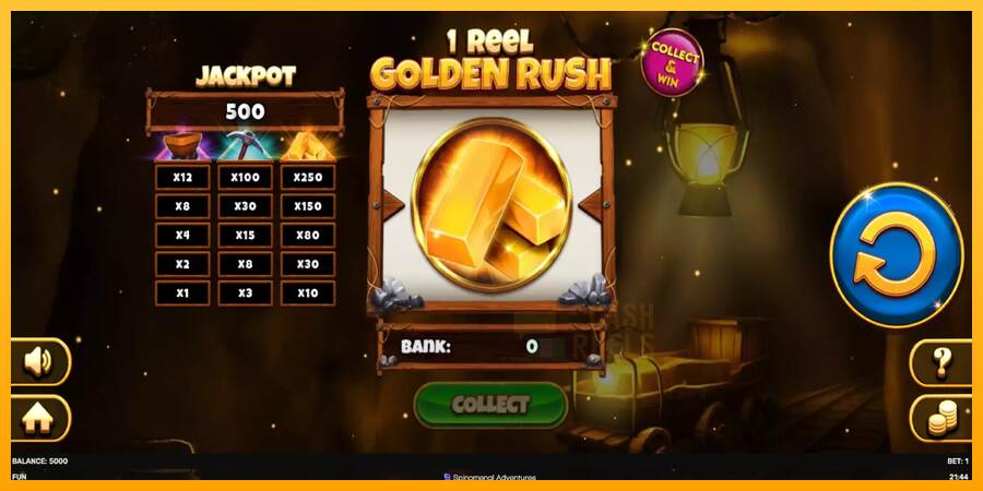 1 Reel Golden Rush macchina da gioco per soldi, immagine 2