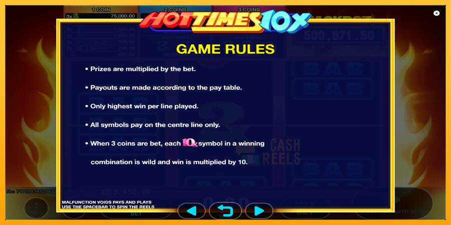 Hot Times 10x macchina da gioco per soldi, immagine 6