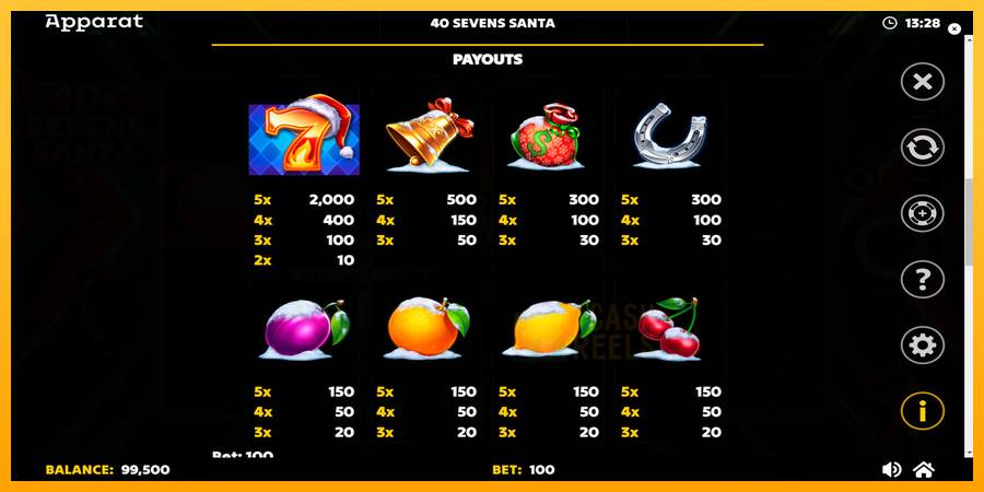 40 Sevens Santa macchina da gioco per soldi, immagine 6