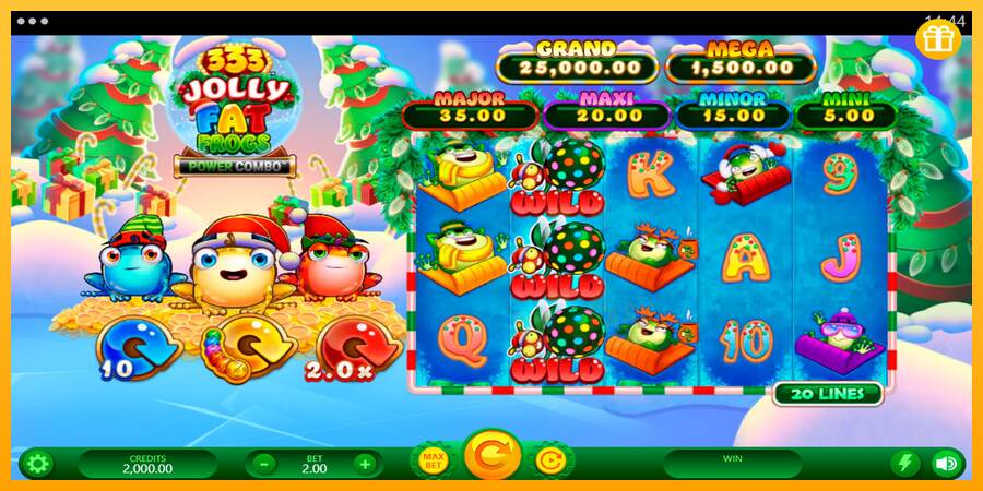 333 Jolly Fat Frogs Power Combo macchina da gioco per soldi, immagine 1