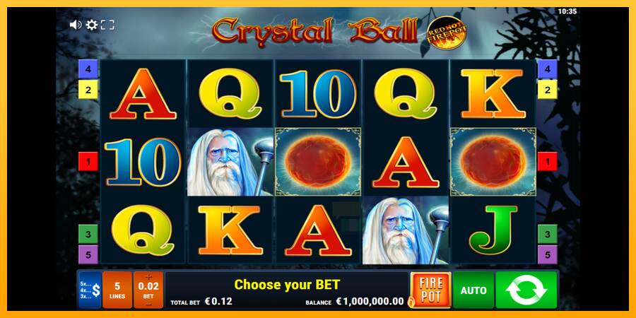 Crystal Ball Red Hot Firepot macchina da gioco per soldi, immagine 2