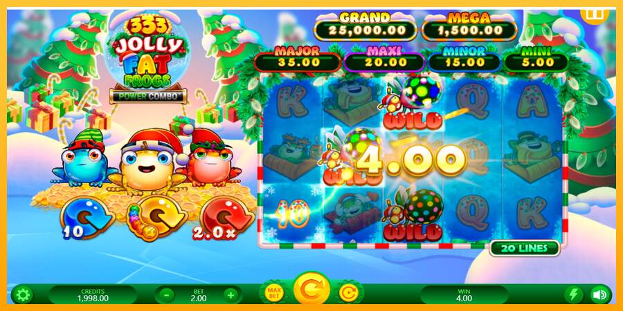 333 Jolly Fat Frogs Power Combo macchina da gioco per soldi, immagine 2