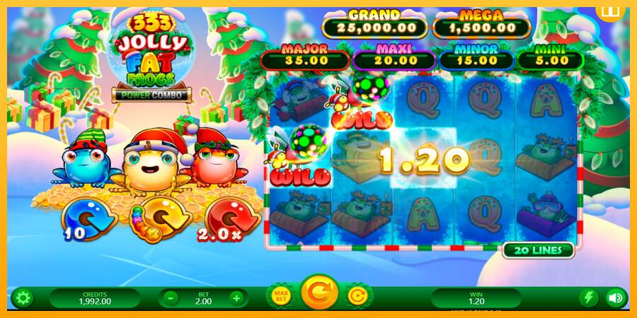 333 Jolly Fat Frogs Power Combo macchina da gioco per soldi, immagine 4