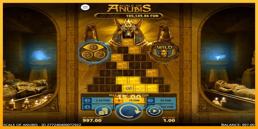 Scale of Anubis macchina da gioco per soldi, immagine 3