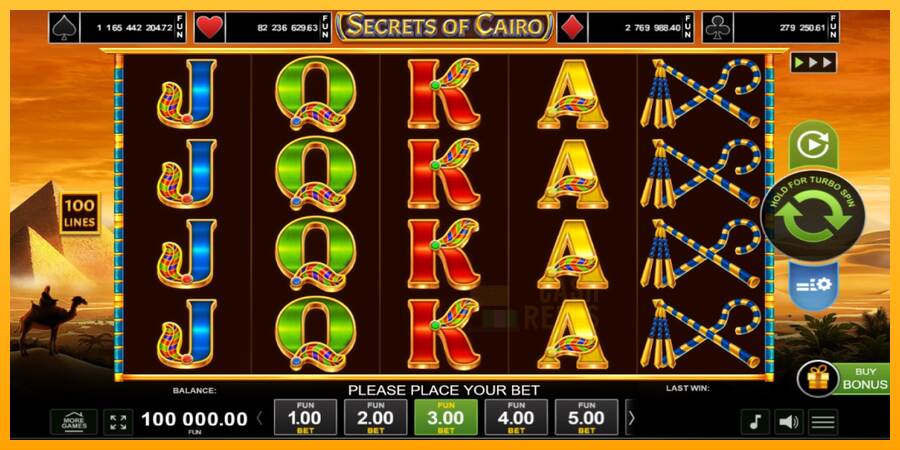 Secrets of Cairo macchina da gioco per soldi, immagine 1