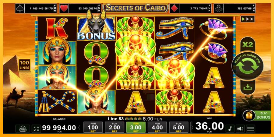 Secrets of Cairo macchina da gioco per soldi, immagine 2