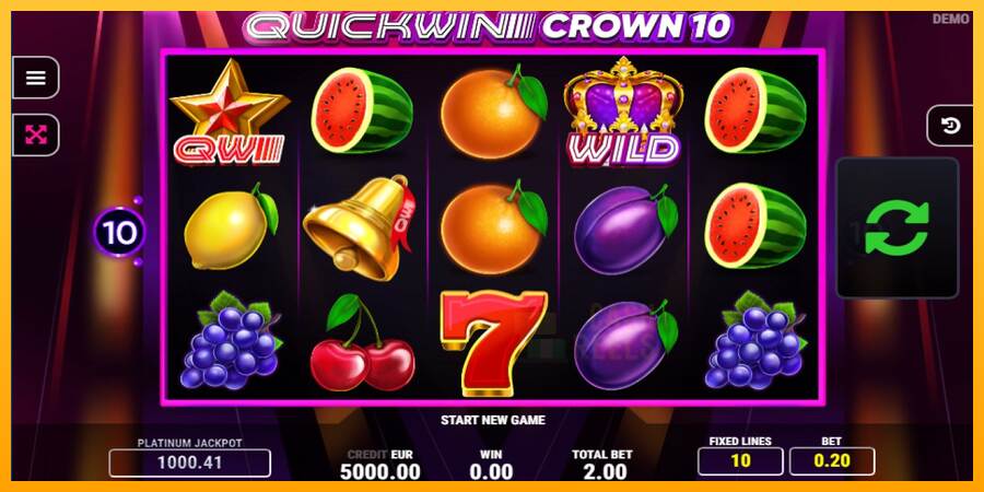 Quick Win Crown 10 macchina da gioco per soldi, immagine 1