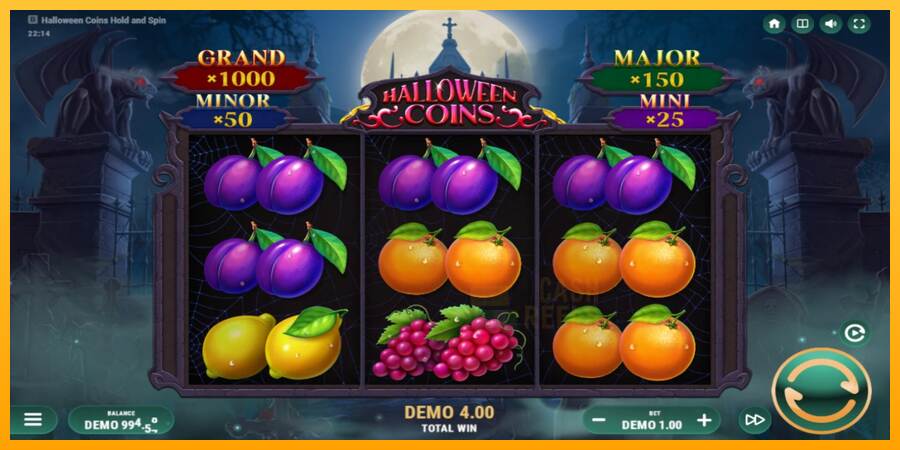 Halloween Coins Hold and Spin macchina da gioco per soldi, immagine 3