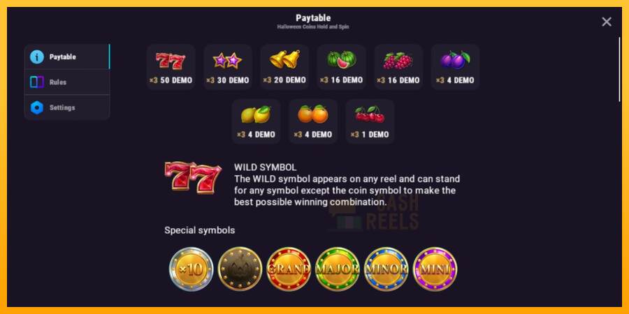 Halloween Coins Hold and Spin macchina da gioco per soldi, immagine 4