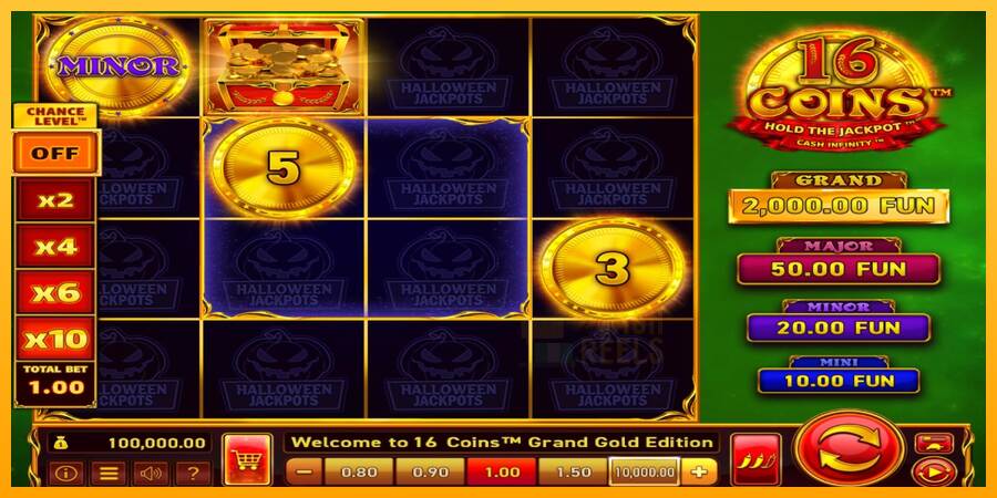 16 Coins Grand Gold Edition Halloween Jackpots macchina da gioco per soldi, immagine 1