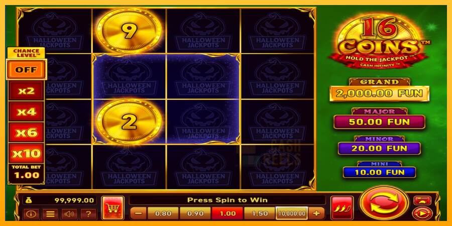 16 Coins Grand Gold Edition Halloween Jackpots macchina da gioco per soldi, immagine 2