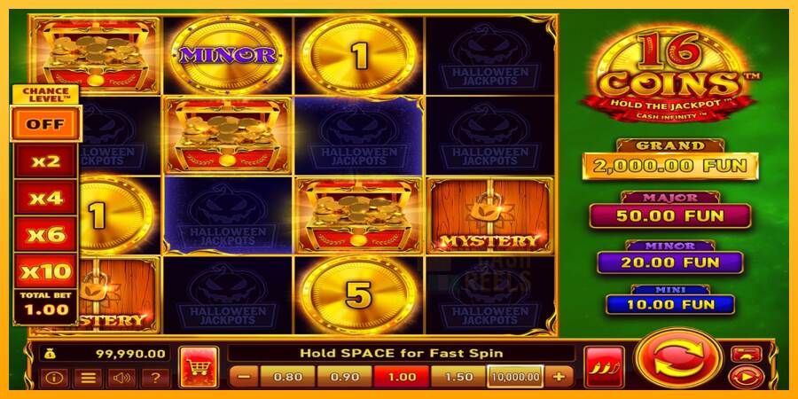 16 Coins Grand Gold Edition Halloween Jackpots macchina da gioco per soldi, immagine 3