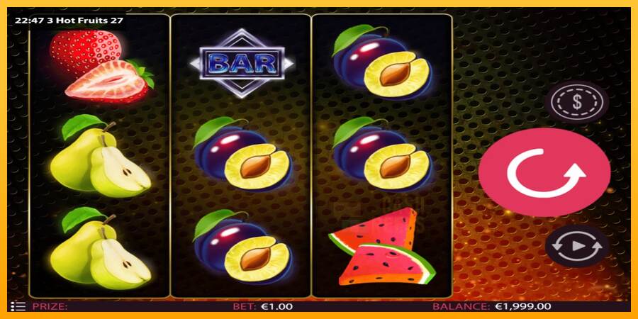 3 Hot Fruits 27 macchina da gioco per soldi, immagine 2