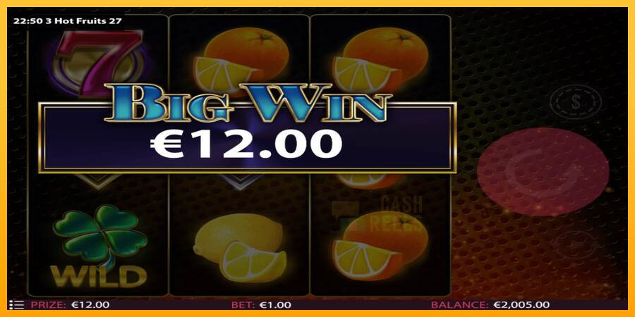 3 Hot Fruits 27 macchina da gioco per soldi, immagine 3