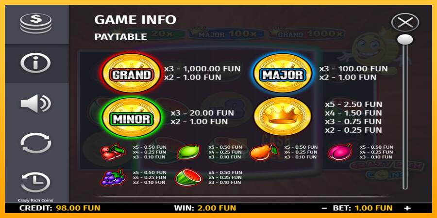 Crazy Rich Coins macchina da gioco per soldi, immagine 4