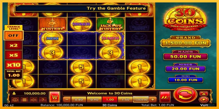 30 Coins Halloween Jackpots macchina da gioco per soldi, immagine 1