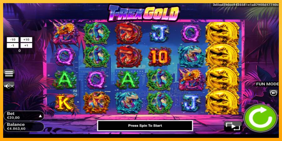 T-Rex Gold macchina da gioco per soldi, immagine 1