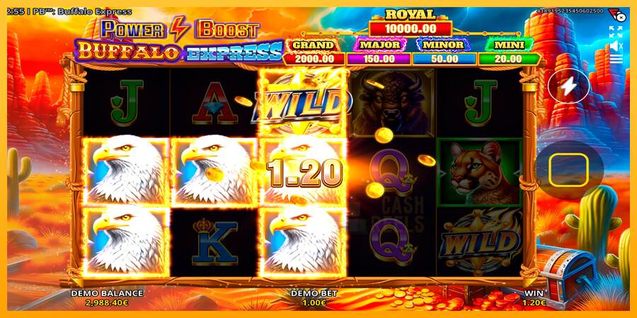 Power Boost: Buffalo Express macchina da gioco per soldi, immagine 5