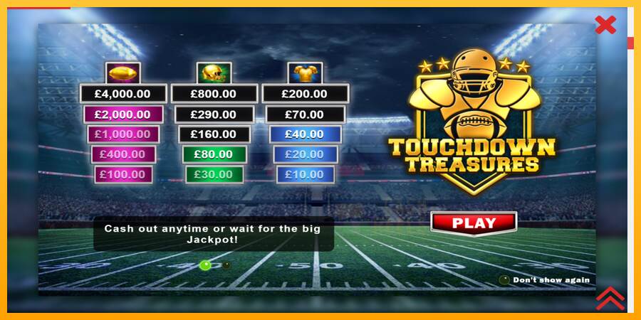 Touchdown Treasures macchina da gioco per soldi, immagine 1