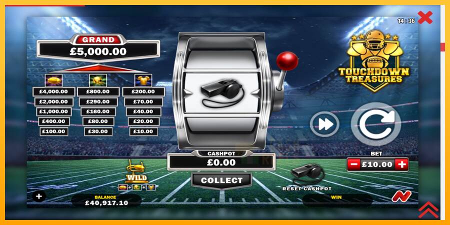 Touchdown Treasures macchina da gioco per soldi, immagine 2