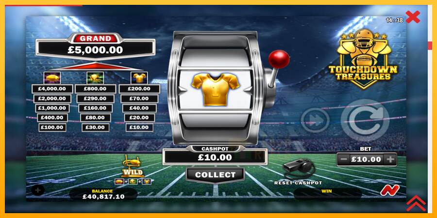 Touchdown Treasures macchina da gioco per soldi, immagine 3